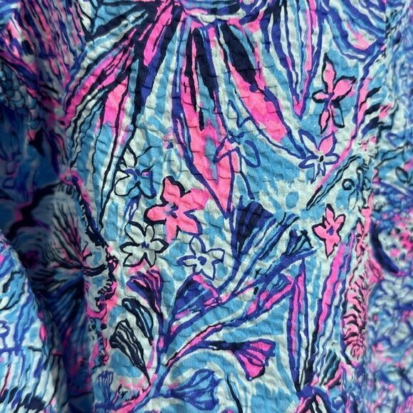NWT Lilly Pulitzer Rilynn Long Sleeve Breakwater Blue Shells N Bells Top Size XS - Picture 6 of 12
